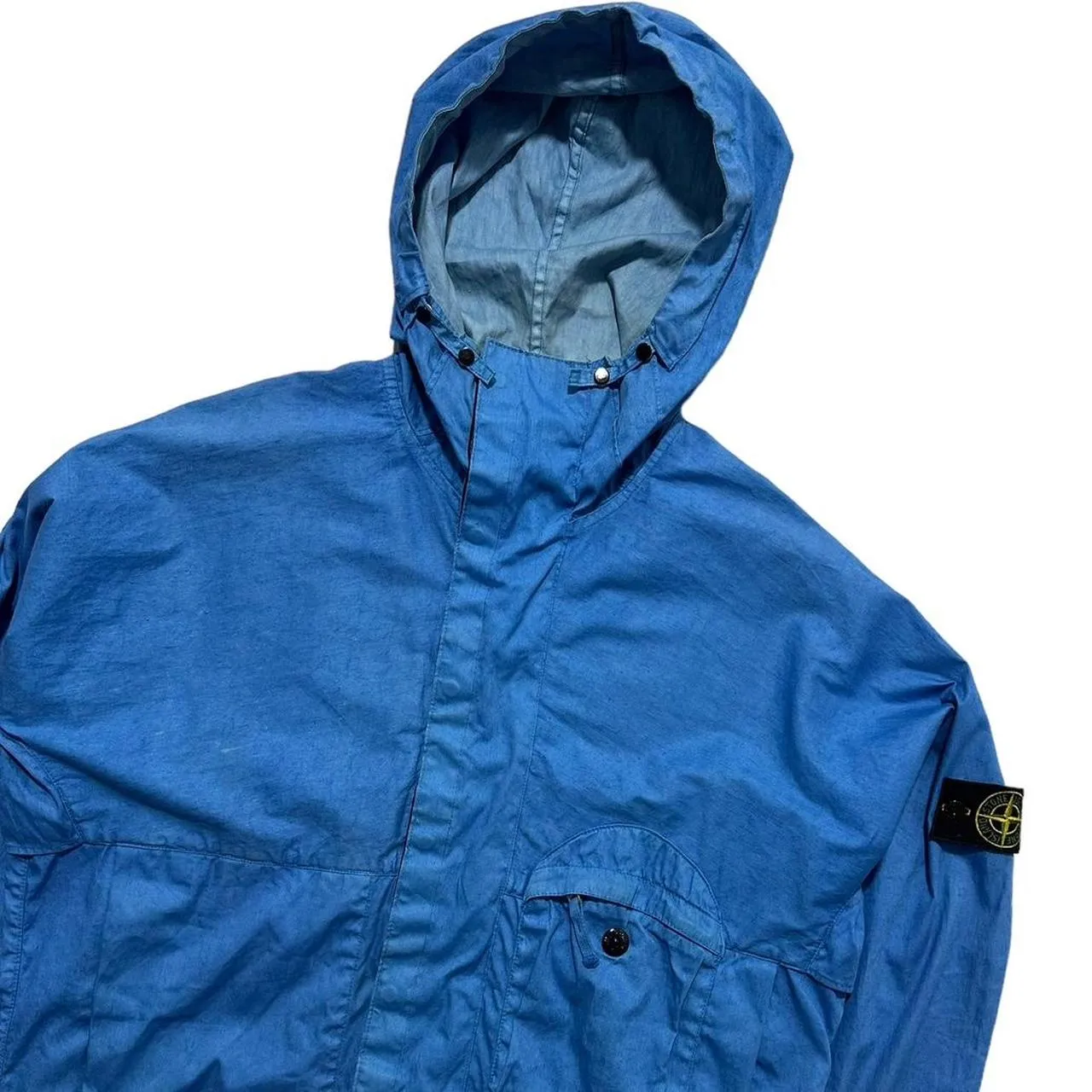 Stone Island Blue Single Pocket Canvas Jacket