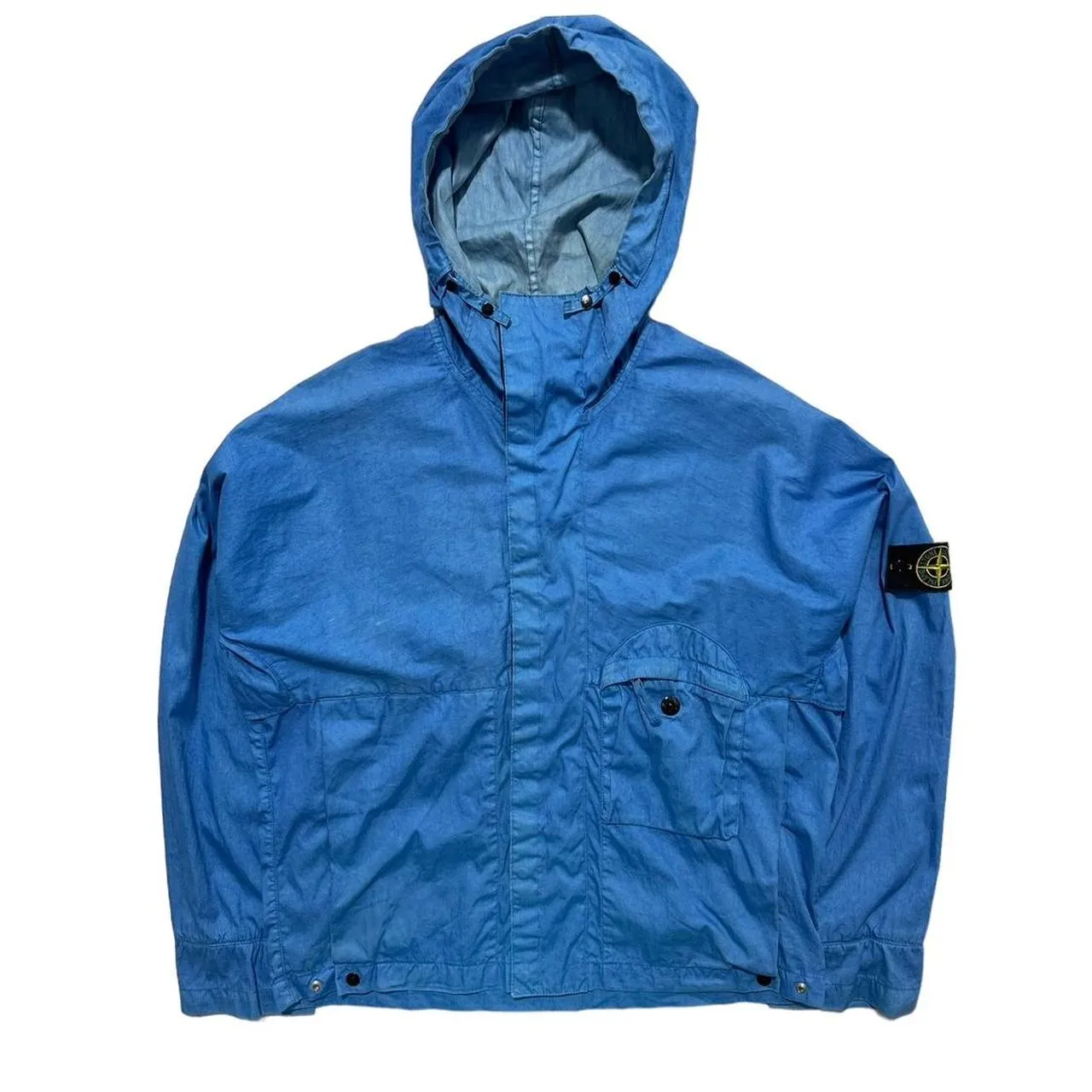 Stone Island Blue Single Pocket Canvas Jacket