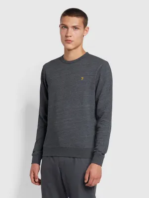 Tim Organic Cotton Crew Neck Sweatshirt In Farah Grey Marl