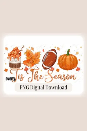 Tis' The Season Football Design PNG Download