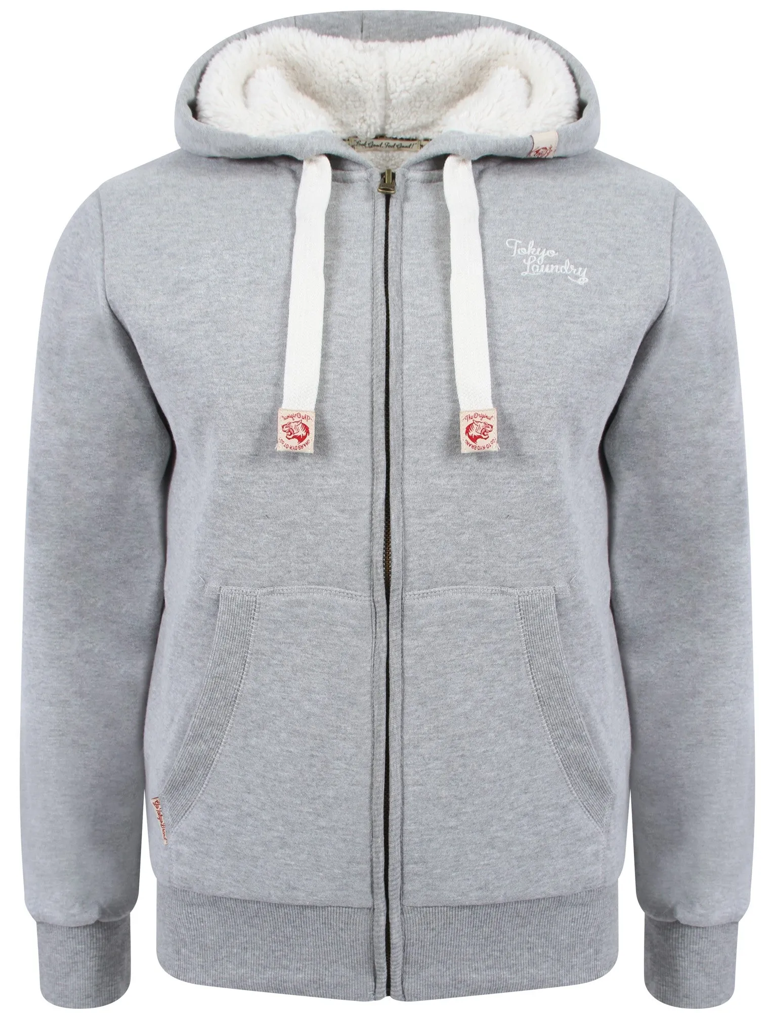 Tokyo Laundry Nowood River grey borg lined hoodie