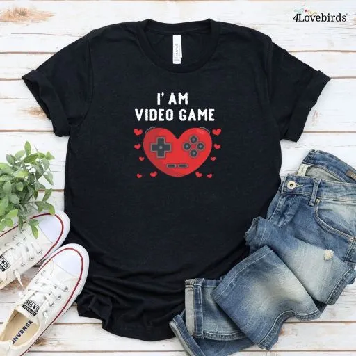 Valentine Video Game Lovers Matching Set - Couples Gaming Geek Gift Outfits