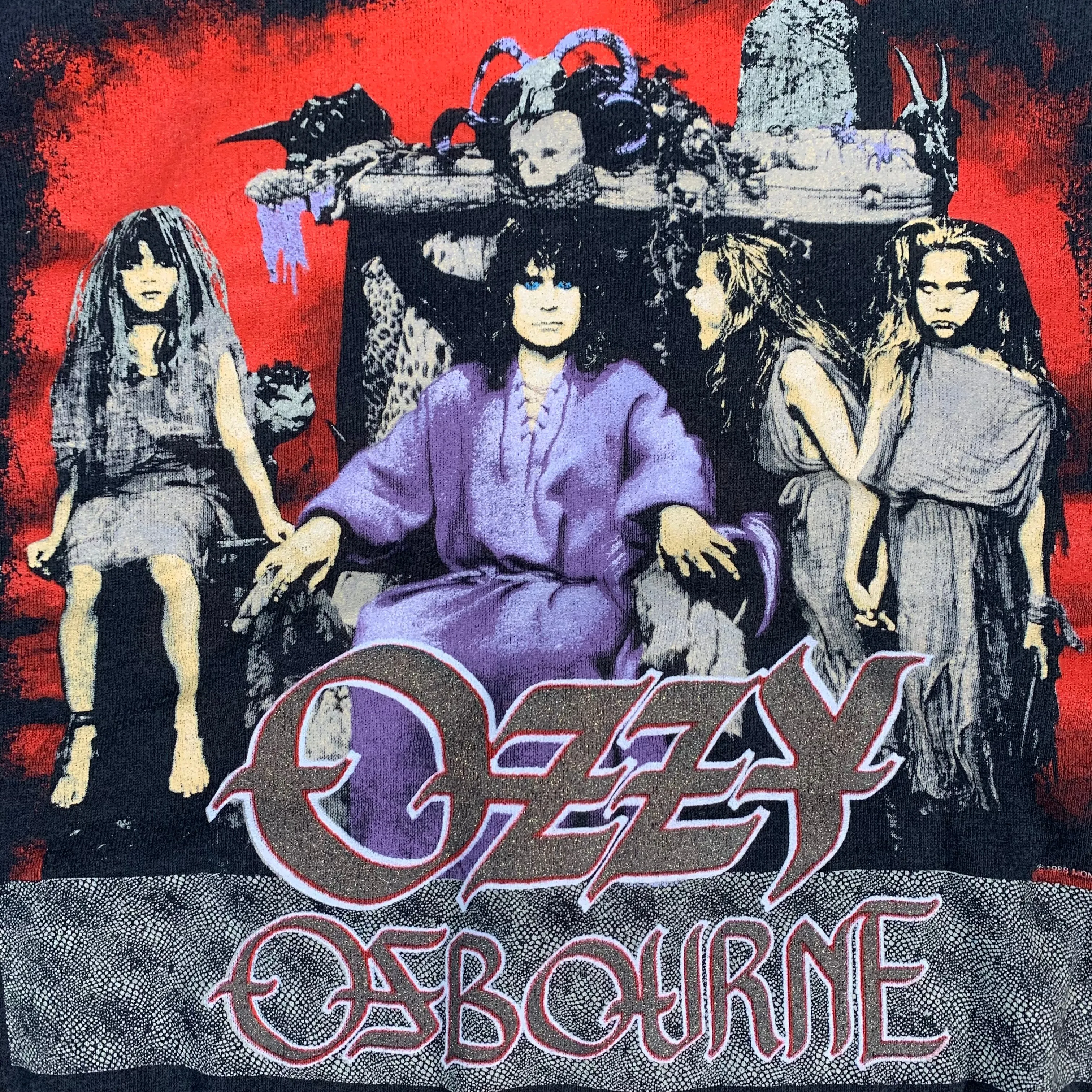 Vintage Ozzy Osbourne No Rest For The Wicked "Stage Crew" Zip-Up Hoodie