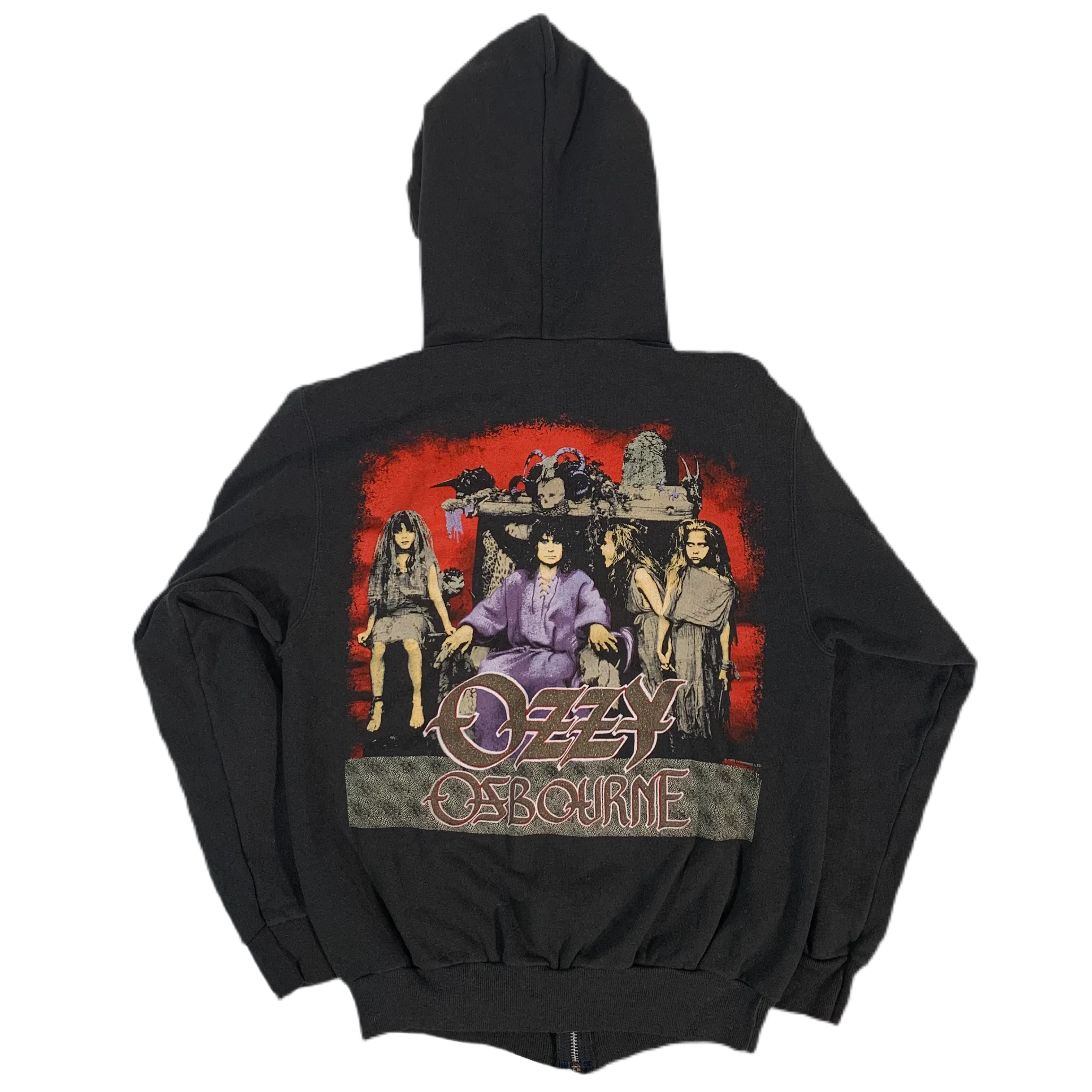 Vintage Ozzy Osbourne No Rest For The Wicked "Stage Crew" Zip-Up Hoodie