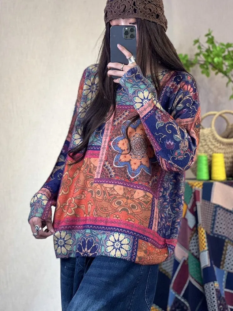 Vintage Printed Harajuku Sweater