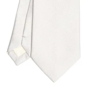 WHITE SARTORIAL JACQUARD SILK TIE